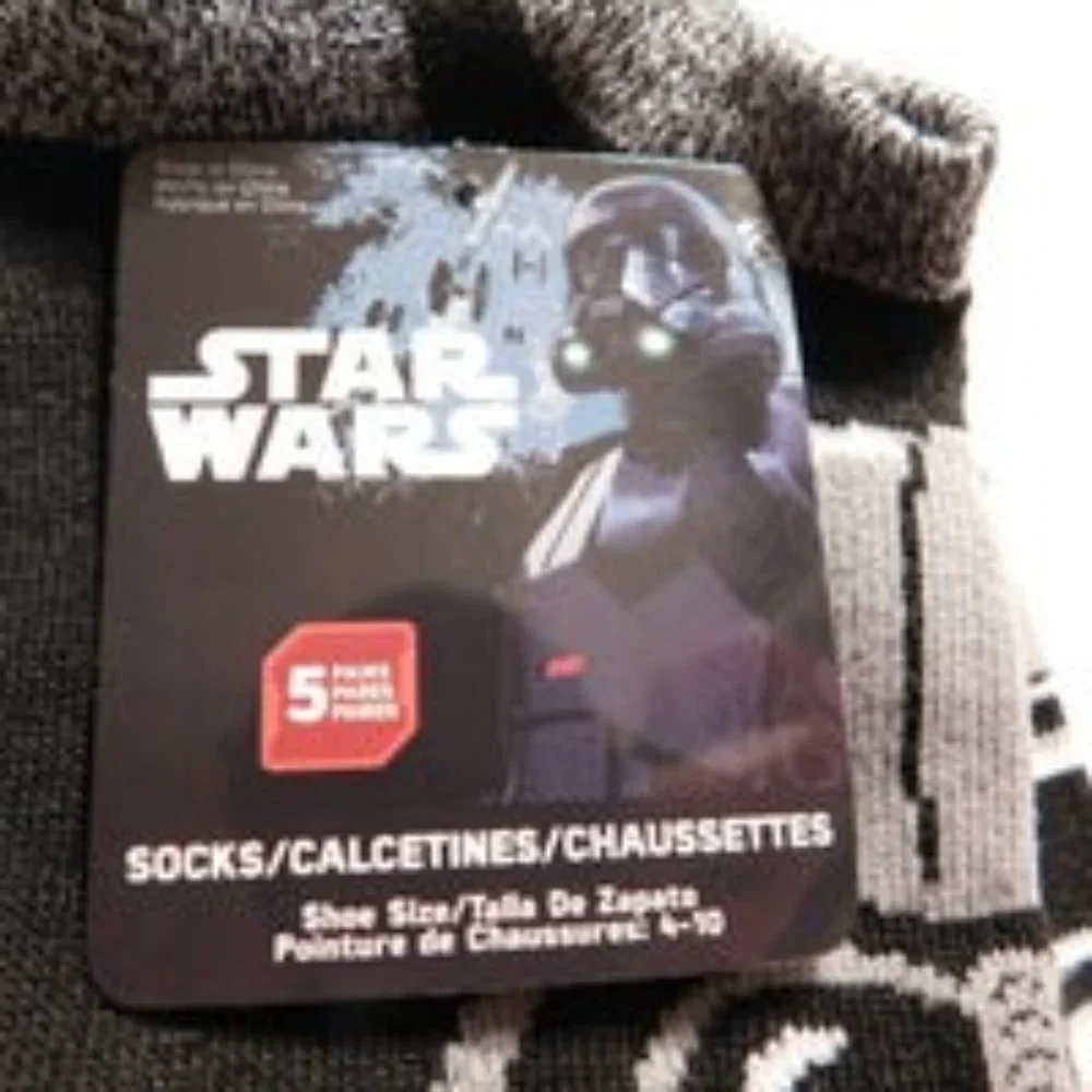 Disney Star Wars Anklet Socks 5 Pack NEW